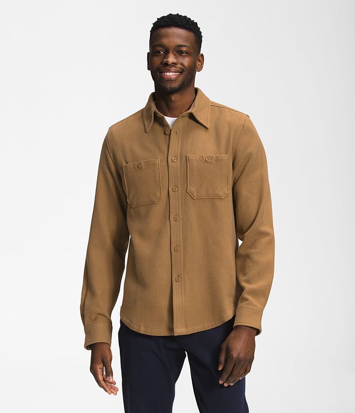 Camisa The North Face Hombre Valley Twill Flannel - Colombia HERPQJ740 - Kaki